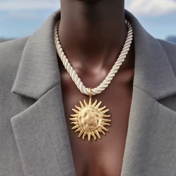 Zara Sun Gold Necklace - Picture 5 of 9